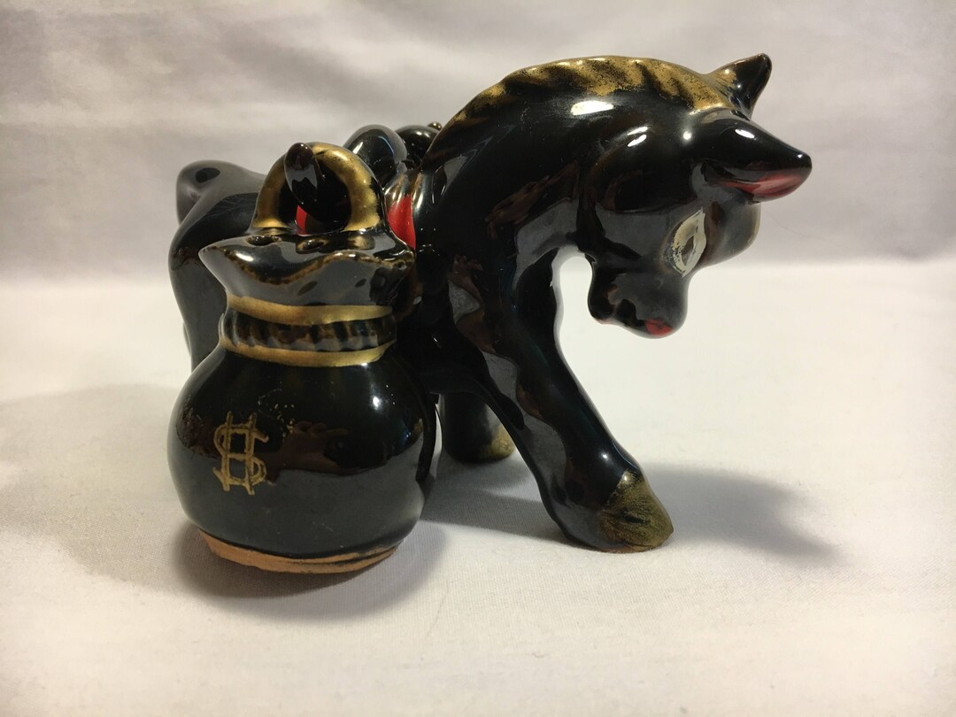 Donkey Salt Pepper Shaker Set Vintage 1960s. Pack Mule Etsy