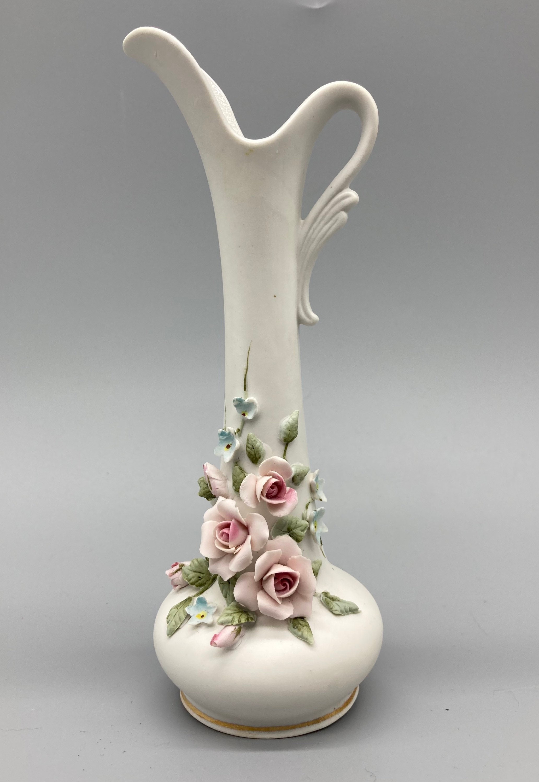 Lefton's Vintage Porcelain Vase Roses Original Lefton Etsy UK
