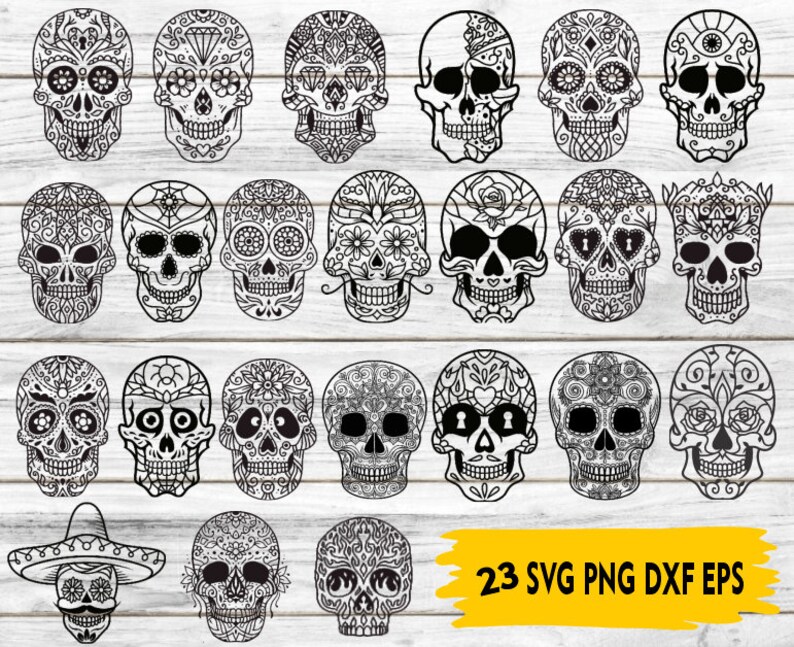 Free Free 345 Flower Skull Svg SVG PNG EPS DXF File