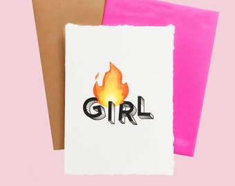 Girl of Fire Card