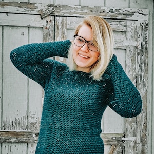 Rhiannon Sweater || Crochet Pattern || Crochet Sweater || Crochet Pullover || Beginner Crochet Sweater || Top-Down Crochet Sweater Pattern