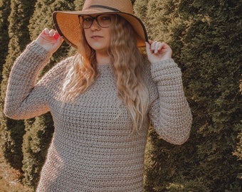 Finn Sweater Crochet Pattern: Oversized DK Yarn (PDF Pattern)