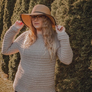 Finn Sweater Crochet Pattern, Oversized Crochet Sweater Pattern,