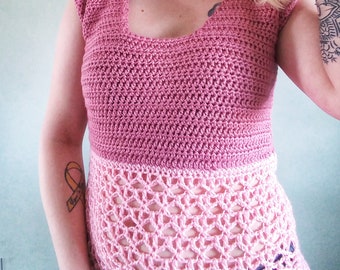 Topanga Crochet Crop Top Pattern | Summer Lace Tank (PDF Pattern)