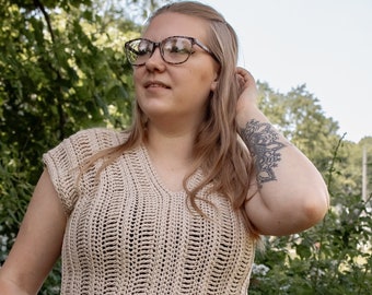 Amori Crochet Summer Top Pattern: Easy One-Piece Design (PDF Digital Download)