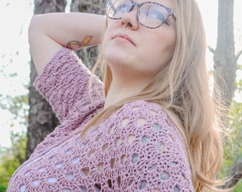Cynthia Cardigan Crochet Pattern: Cynthia Cropped Design (PDF Digital Download)