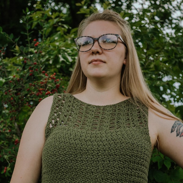 Becca Crochet Top Pattern: Summer Lace Design (PDF Digital Download)