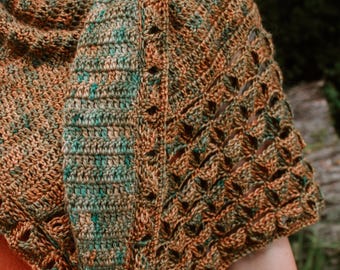 Magnolia Crochet Shawl Pattern: Asymmetrical DK Wrap (PDF Pattern)