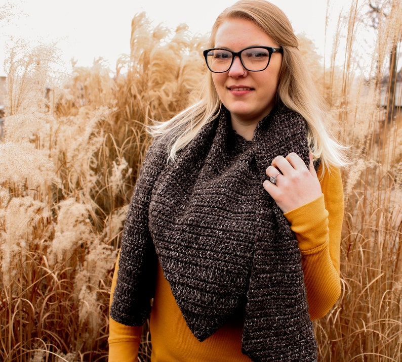 Chloe Ruana Crochet Pattern: Oversized Kimono Cardigan, Large Scarf ...