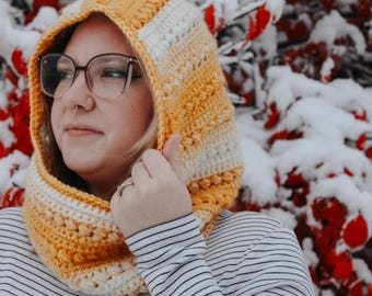 Fallon Hooded Cowl Crochet Pattern (PDF)