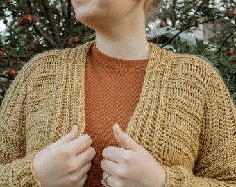 Amori Crochet Cardigan Pattern: Women's Oversized Fit (PDF Digital Download)