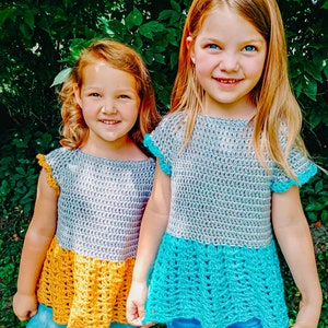 Child Sophie Twirl Raglan PDF DIGITAL DOWNLOAD Crochet Pattern, Child Crochet Top, Easy Child Crochet Pattern, Cute Crochet Child Summer Top