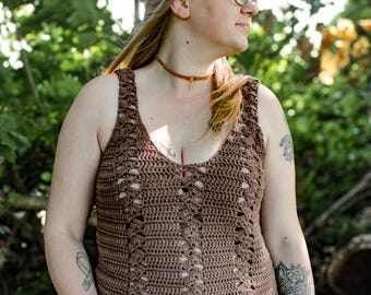 Savanna Tank Top Crochet Pattern: Shell Stitch Top (PDF Digital Download)