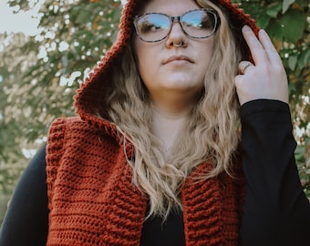 Fallon Hooded Crochet Vest Pattern | Bead Stitch, Oversized Pockets (PDF PATTERN)