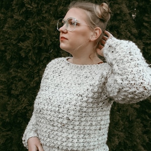 CROCHET PATTERN: Ember Raglan |Top Down Crochet Sweater Pattern |Ladies Crochet Sweater |Crochet Pullover |Crochet Winter Sweater Pattern
