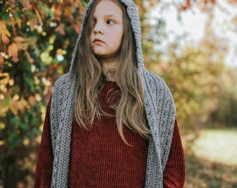 Parker Hooded Pocket Scarf Crochet Pattern (PDF)