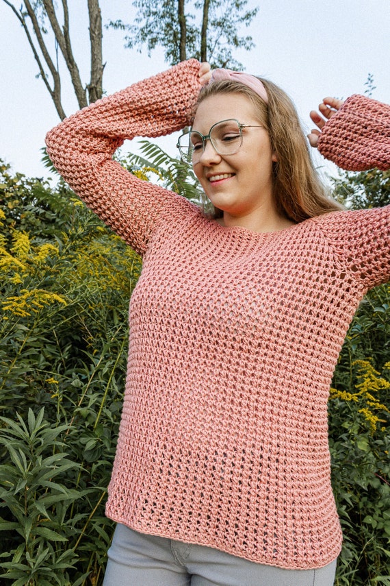 Raglan crochet sweater hotsell