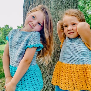 Child Sophie Twirl Raglan PDF DIGITAL DOWNLOAD Crochet Pattern, Child Crochet Top, Easy Child Crochet Pattern, Cute Crochet Child Summer Top image 3