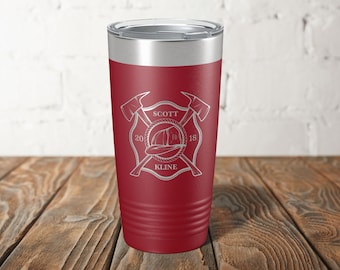 Firefighter Engraved Tumbler, Firefighter Gifts, Gift for Him, Fire Department, Gifts For Firefighters, Insulated Tumbler, 20oz, 30oz