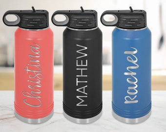 Personalized Sports Water Bottle, Personalized Kids Water Bottle, Stainless Steel Water Bottle, Insulated Bottle, Sports Bottle