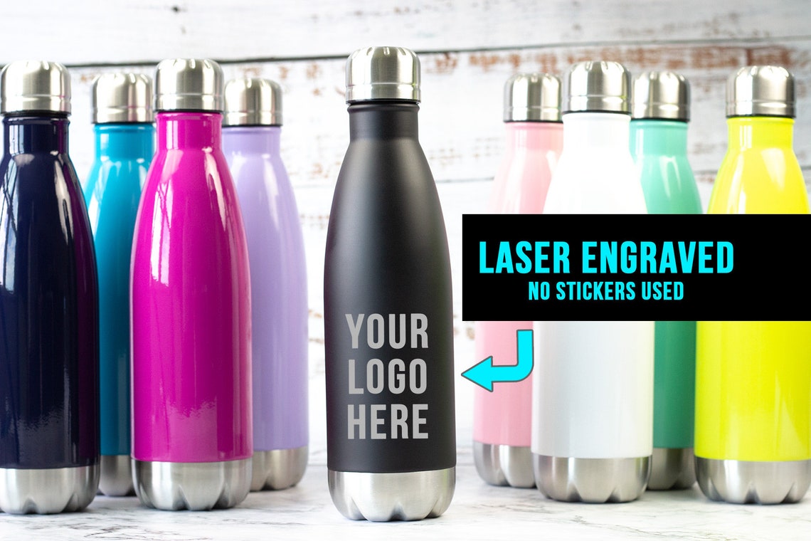 glass water bottles custom logo