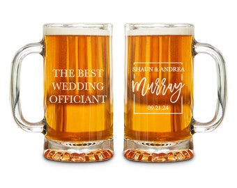 Officiant gift, Wedding Officiant Beer Mug, Wedding officiant gift, Officiant Gift For Men, Thank You, Officiant Gift Proposal