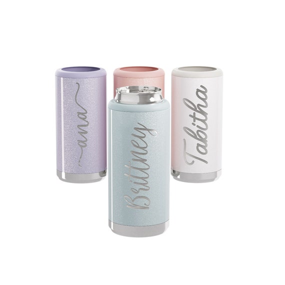 Personalized Skinny Can Coolers Laser Engraved, Skinnies, Seltzer Can  Cooler, Bridesmaid Gift, Stainless Steel, Slim Can Cooler