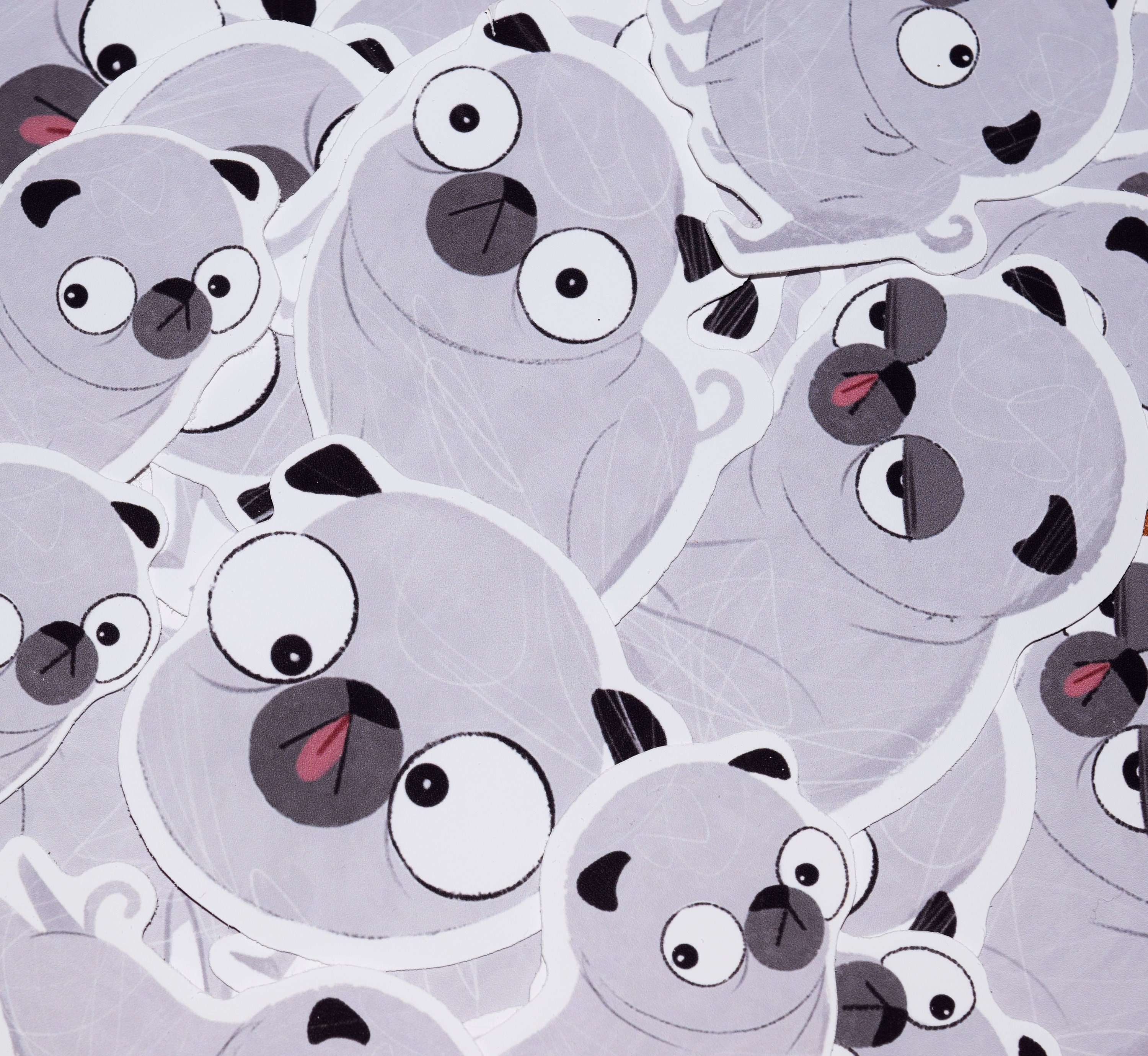 Pug Vinyl Sticker Pack - Cute Kawaii Dog Puppy Sticker Pack - Funny Die ...