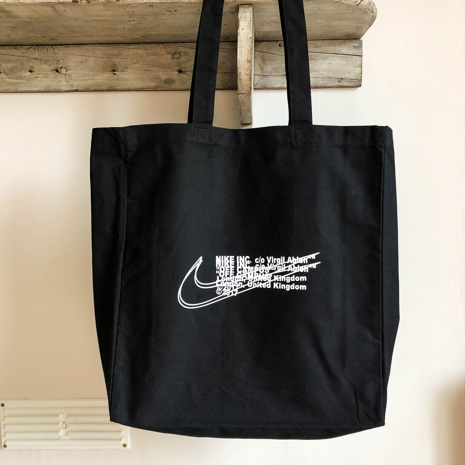 off white tote bag etsy