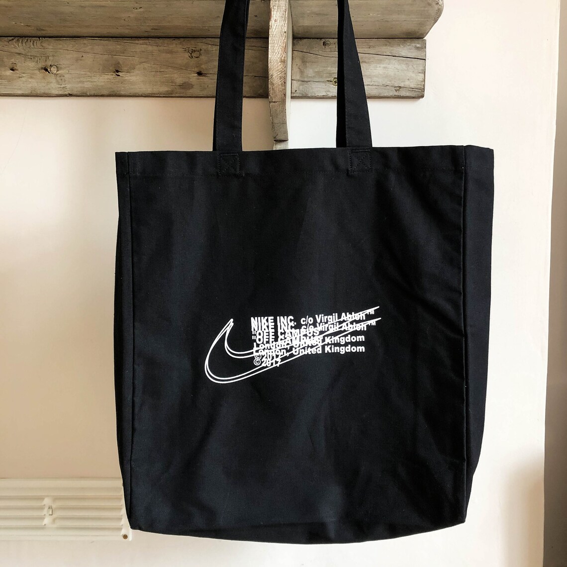 off white nike bag