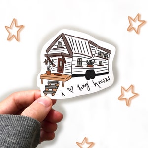 tiny houses sticker | tiny house lover | house sticker | adventure lover gift | minimalist gift