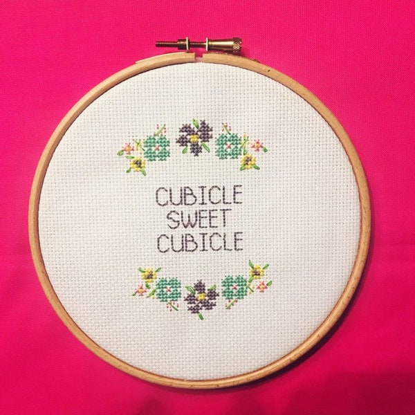 Cubicle Sweet Cubicle Cross Stitch