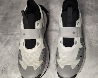 FitVille - Zapatos de senderismo anchos para hombre, zapatillas informales sin cordones, talla 11W