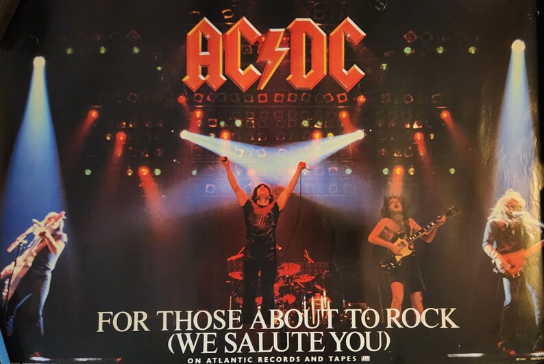 AC/DC for Those About to Rock Promotional Poster Printed - Etsy
