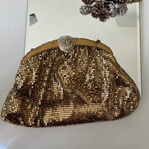Sparkling Gold Mesh Whiting and Davis Evening Bag … Hand Bag … Purse