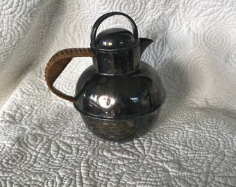 Preloved Vintage Silver Plate Teapot  with Wrapped Handle from EGW&S International Silver Co.