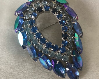 Blue Lagoon Brooch created by DeLizza & Elster for Sarah Coventry