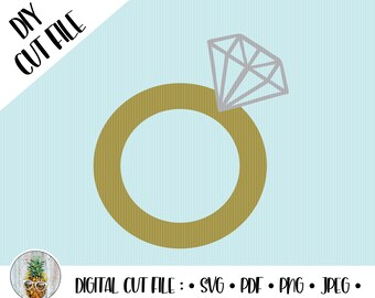 Download Free Diamond Ring Logo Etsy SVG Cut Files