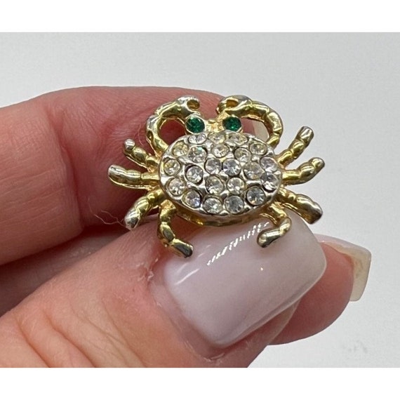 Vintage Swarovski Crystal CRAB Pin Etsy