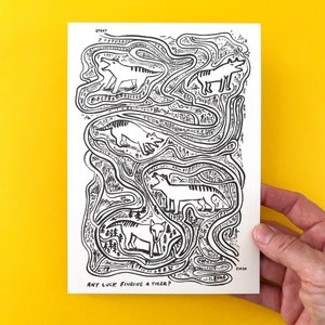 Tasmanian Tiger Maze 600 gsm print postage/pricing options image 1