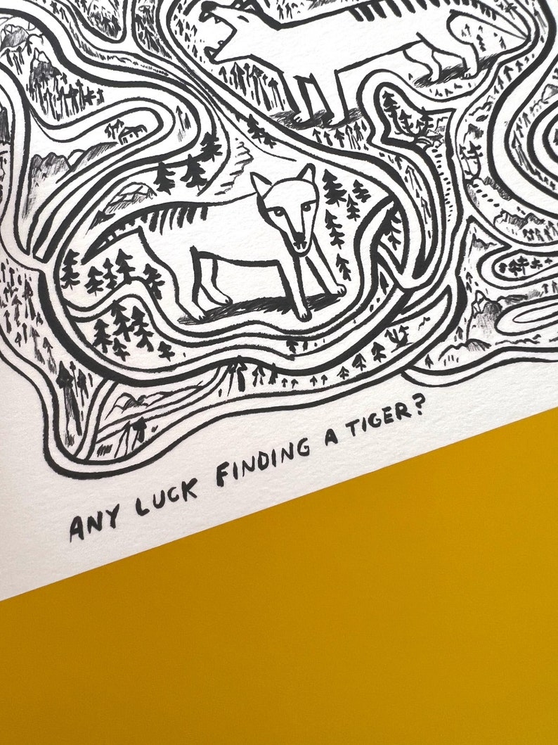 Tasmanian Tiger Maze 600 gsm print postage/pricing options image 2