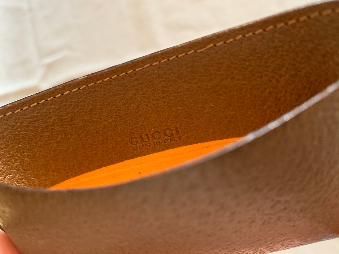 Gucci leather business card or credit card case Etsy