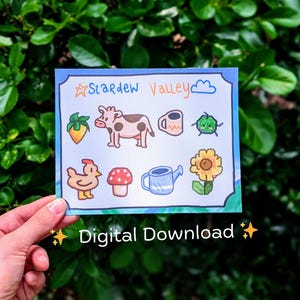 Impressão de arte STARDEW VALLEY | Download digital | Cartão postal de Stardew Valley