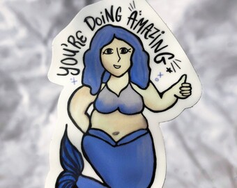 Sticker You're Doing zeemeermin - bevestigingssticker