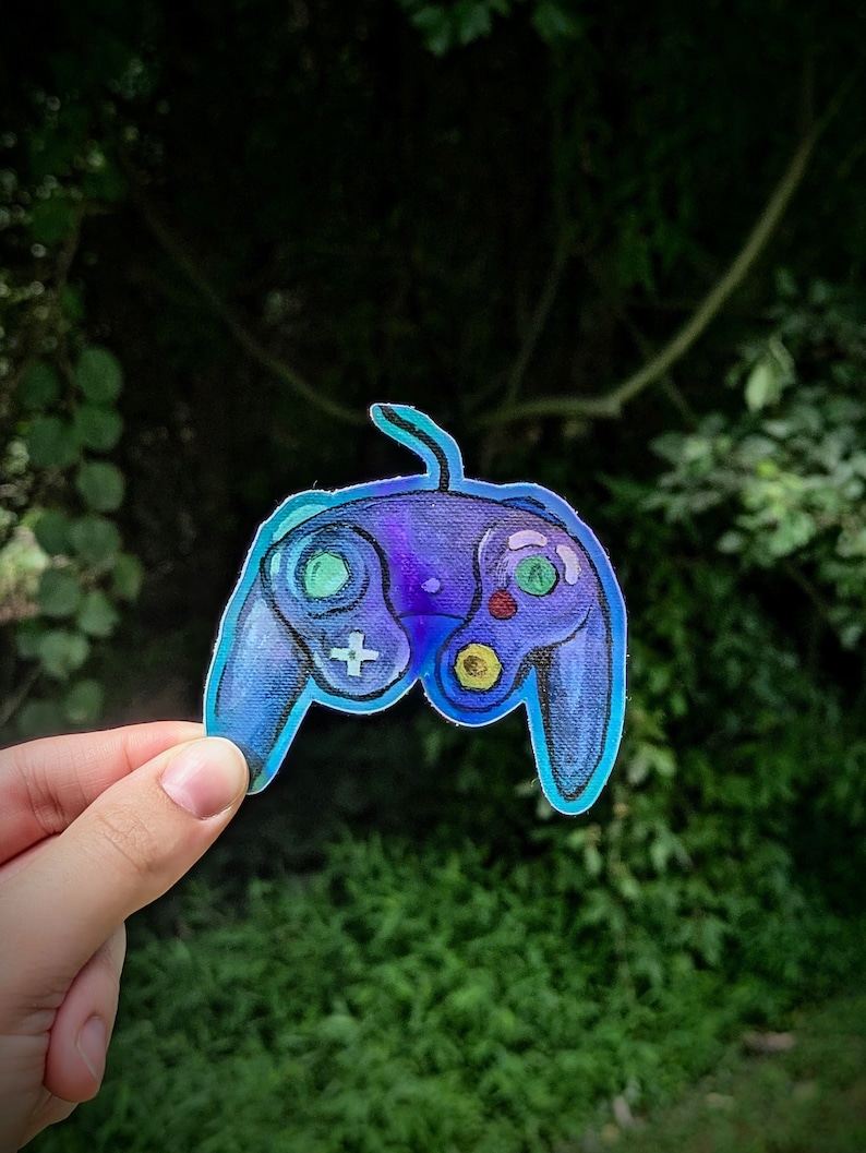 Gamecube Controller Sticker Size Nintendo GAME CUBE Sticker | Holographic - Etsy