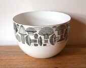 Metal mid- century mushroom bowl Finel Arabia of Finland- Kaj Franck