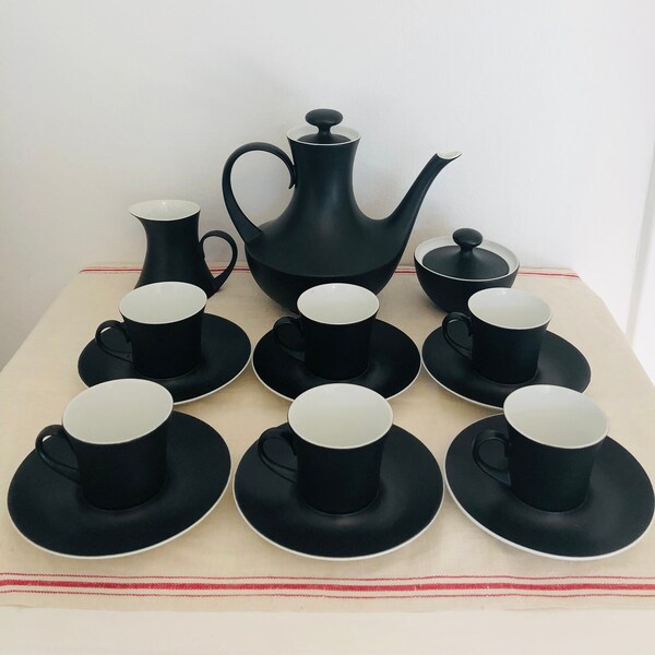 Black Tea Set Etsy