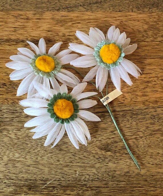 Vintage daisy millinery flowers Etsy