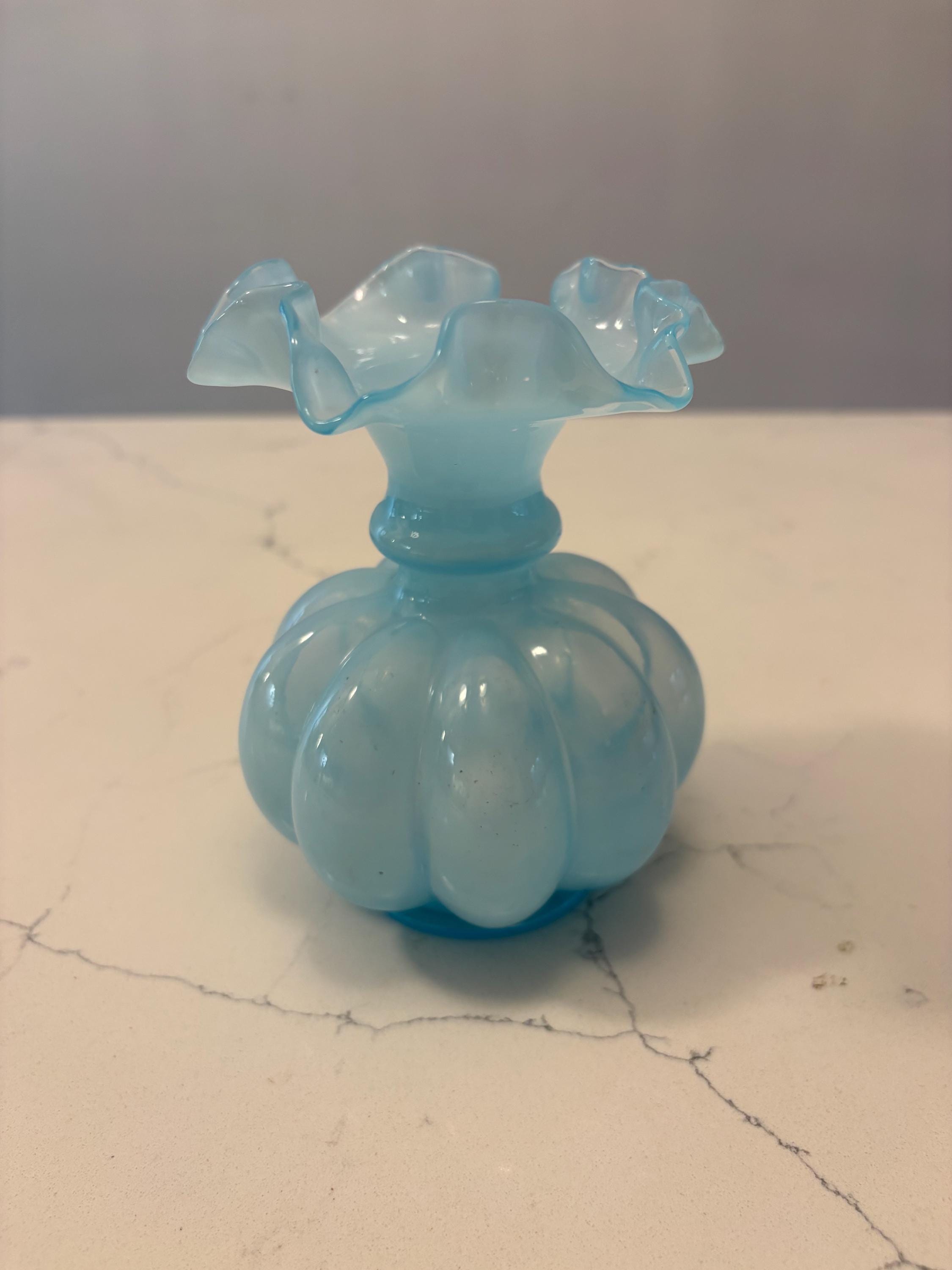 Fenton Light Blue Vase - Etsy