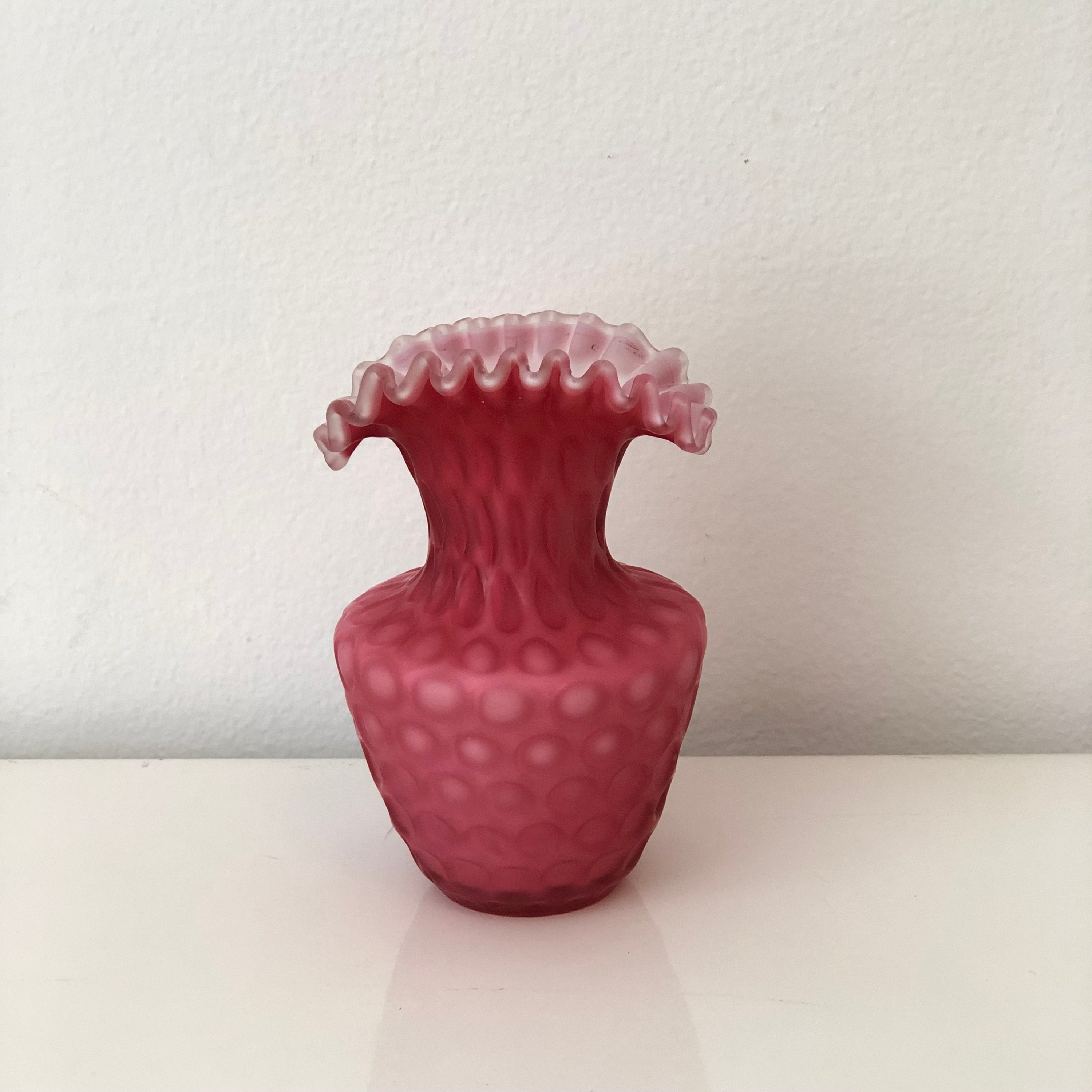 フェントン コイン ドット ベルベット パール サテン仕上げ 花瓶